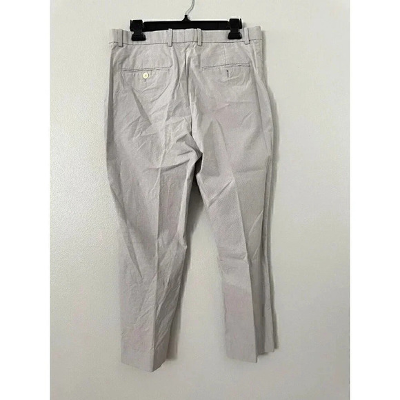 Perry Ellis Men's 30/26 White Portfolio Plaid Dress Slacks Slim Fit - Picture 2 of 5